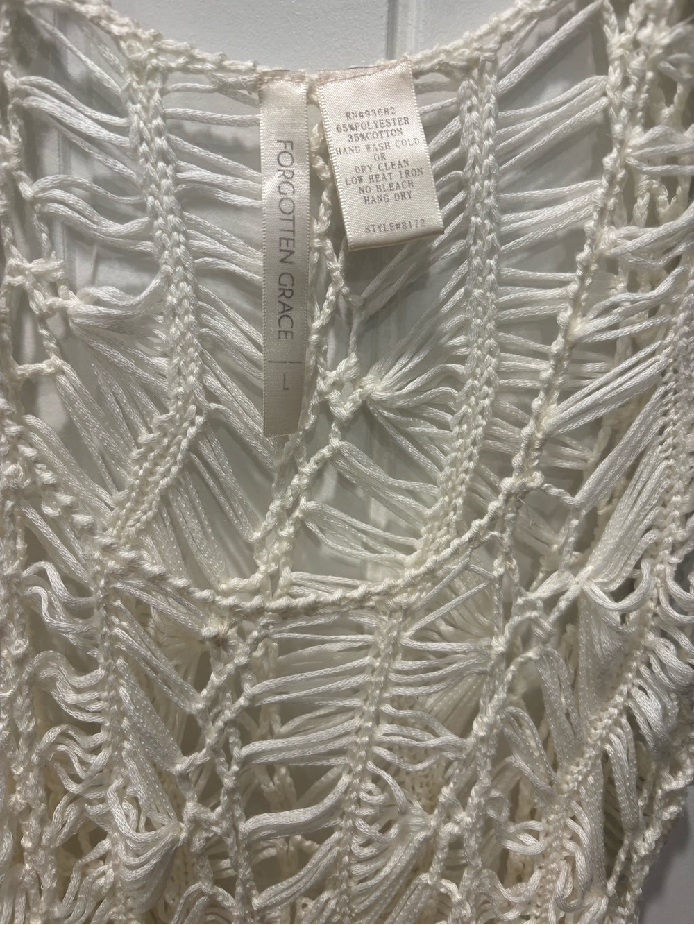 Forgotten Grace White Crochet Women's Top